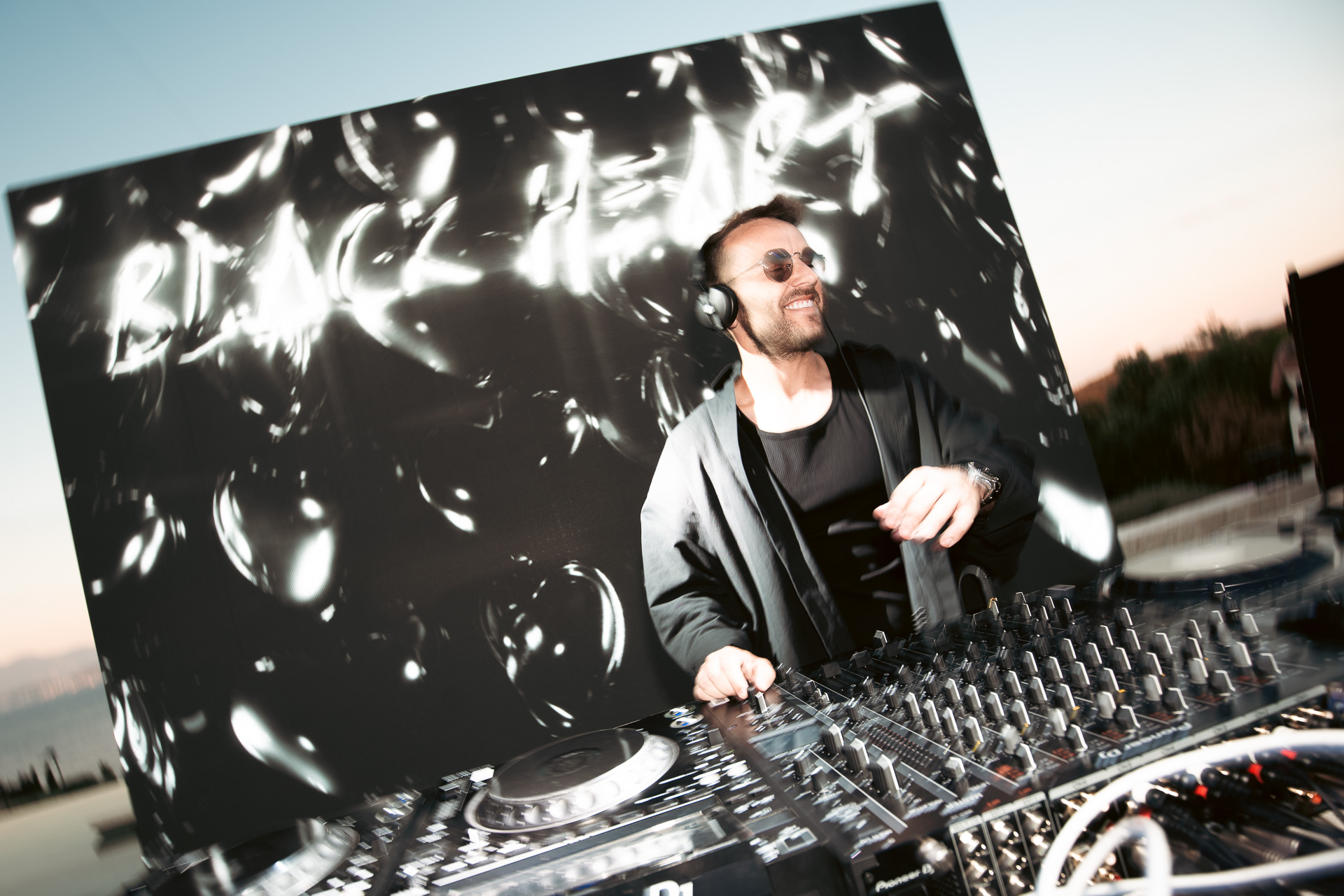 [blackheart] on the mixer at golden hour